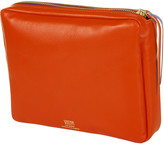 Thumbnail for your product : Undercover Deep Leather Make Up Bag - Tangerine