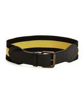 Thumbnail for your product : Tomas Maier Two-Tone Striped Belt, Black/Sun