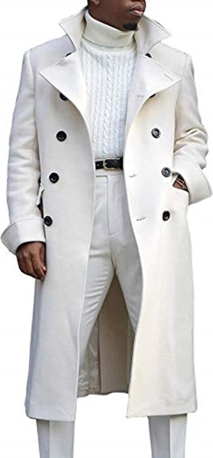 white long peacoat