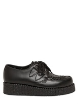Thumbnail for your product : Underground 35mm Leather Creeper Lace-Up Shoes