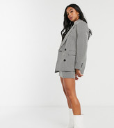 Thumbnail for your product : Topshop Petite check jacket in mono