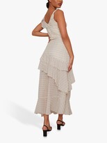 Thumbnail for your product : Chi Chi London Imelda Polka Dot Layered Maxi Dress, White