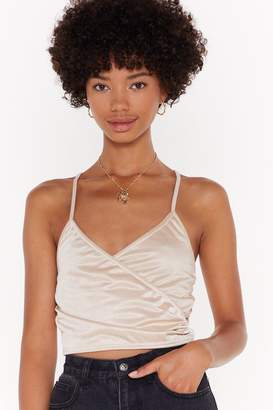 BEIGE Nasty GalNasty Gal Womens Bare Your Soul Wrap Crop Top 14,