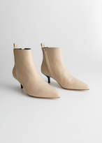 Thumbnail for your product : Leather Kitten Heel Boots