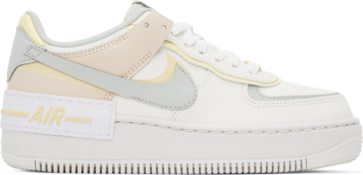 nike air force 1 shadow beige white orange