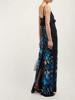 Thumbnail for your product : Prada Sequinned Silk-chiffon Gown - Womens - Blue Multi