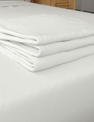 M&S Collection Bamboo Cotton Blend Sateen Flat Sheet