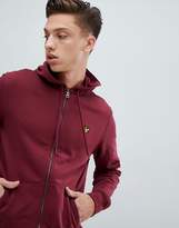 Thumbnail for your product : Lyle & Scott zip-thru logo hoodie in burgundy