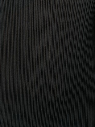 Jil Sander Ribbed Ruffle Detail Dress