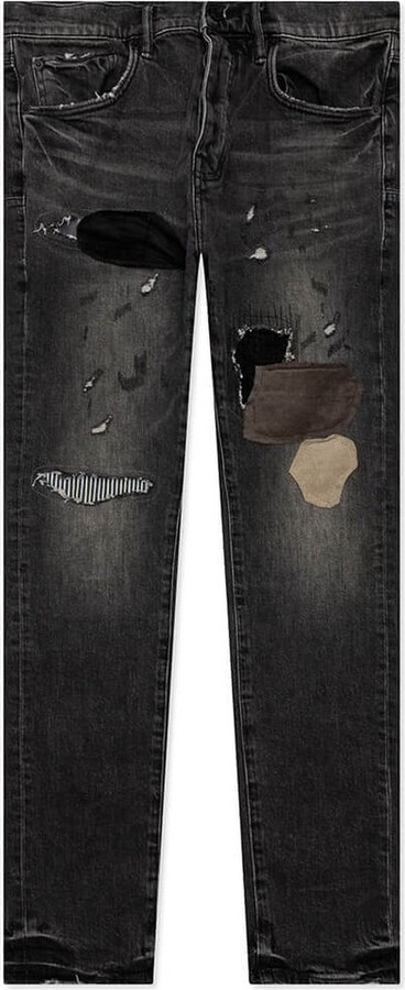 Purple Brand Worn Patchwork Distressed Jeans
