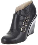 Thumbnail for your product : 3.1 Phillip Lim Leather Wedge Booties Navy Leather Wedge Booties