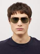 Thumbnail for your product : Cartier Premiere De Aviator Metal Sunglasses - Mens - Gold