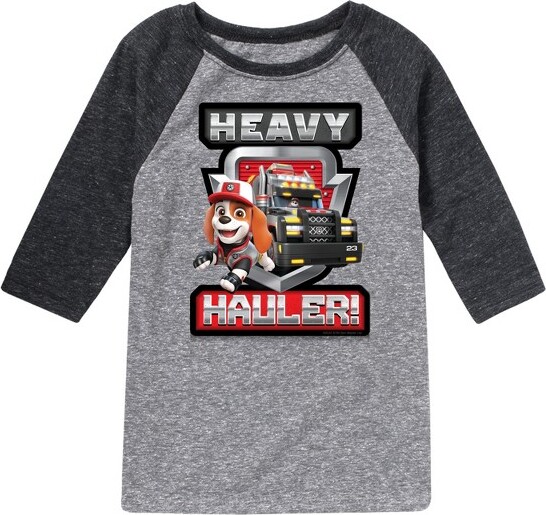 Paw Patrol PawPatrolHeavyHaulerRaglanGraphicT-Shirt-AthleticHeather/HeatherBlack-2T