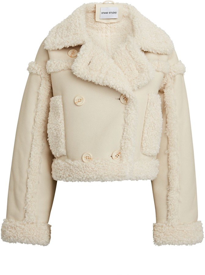 Stand Kristy Faux ShearlingTrimmed Jacket ShopStyle