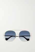 Thumbnail for your product : Loewe Round-frame Gold-tone Sunglasses