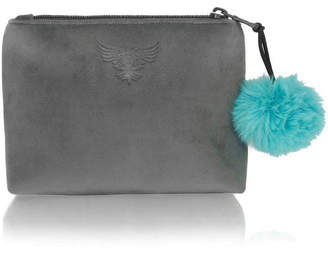 Apatchy Customised Grey Velvet Make Up Bag