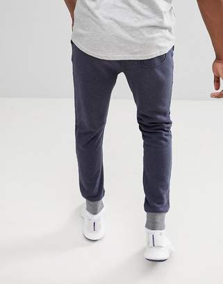 BOSS Contrast Tapered Sweat Joggers in Navy
