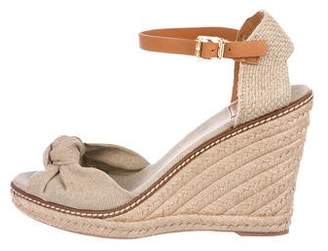 Tory Burch Canvas Wedge Sandals