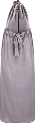 Cocoove Women's Tallulah Halter Satin Maxi Dress In Silver Grey