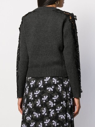 See by Chloe Floral Lace Panel Sweater