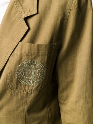 Fendi Pre-Owned Embroidered Chest Logo Blazer