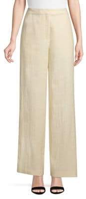 Theory High Rise Linen-Blend Trousers