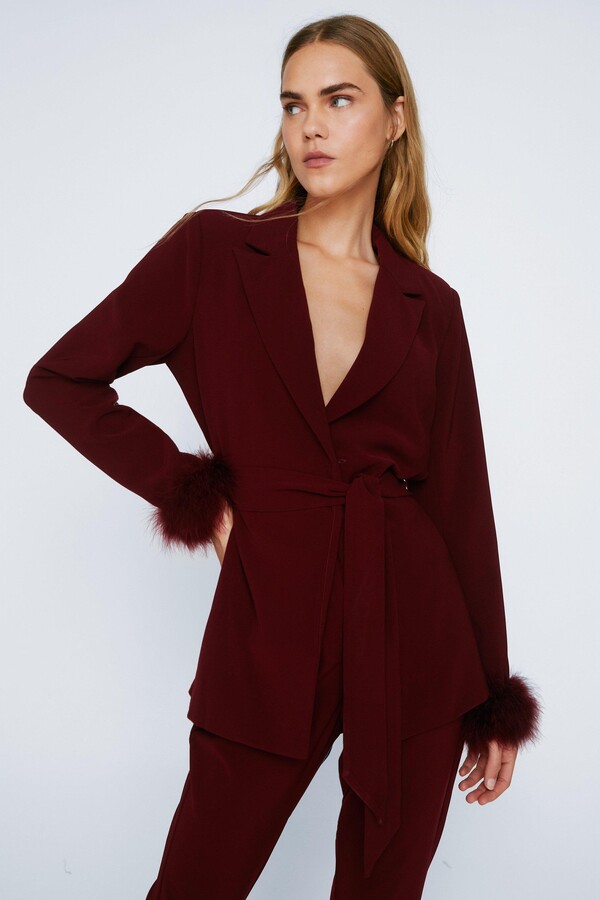 Nasty Gal Feather Blazer Dress Feather Blazer Dress New Arrivals