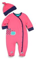 Thumbnail for your product : Offspring Infant's Two-Piece Apple Footie & Hat Set