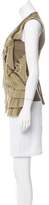 Thumbnail for your product : Magaschoni Ruffle-Accented Sleeveless Cardigan