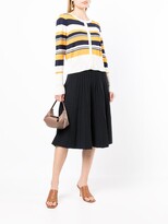 Thumbnail for your product : N.Peal Stripe-Pattern Cardigan