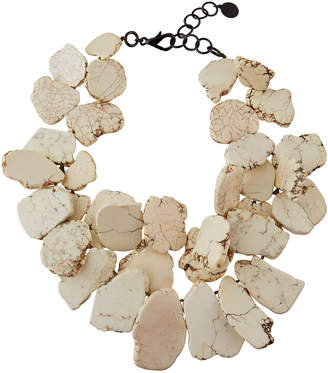 Nest Jewelry Chunky White Howlite Bib Necklace