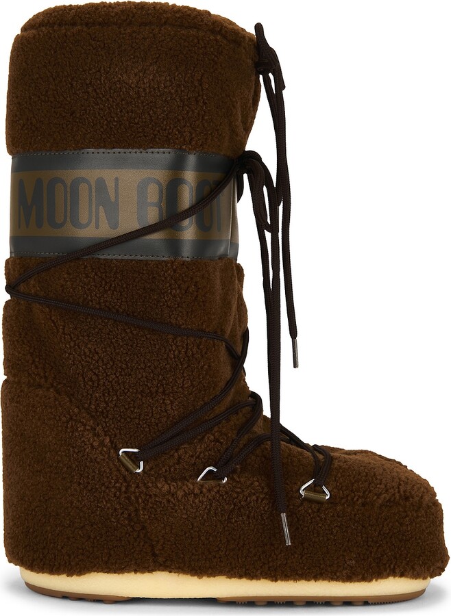 Moon Boot Icon Fleece Boot in Brown