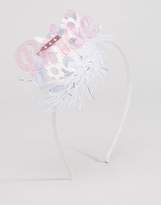 Thumbnail for your product : ASOS Hen Bride Badge & Crown Hair Clip Set