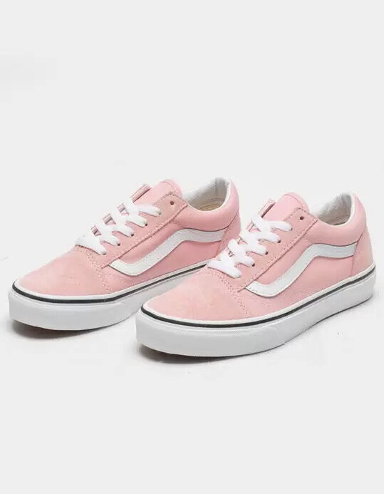 Vans Old Skool Juniors Powder Pink Shoes - ShopStyle