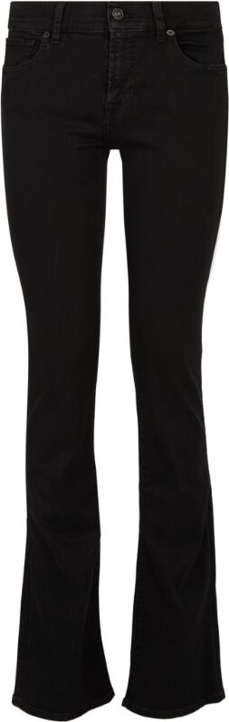 Gürtel Schwarz #H1845 Black Denim Damen Bootcut Jeans inkl 
