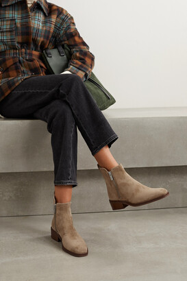 3.1 Phillip Lim Alexa Suede Ankle Boots - Brown - ShopStyle