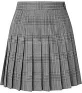 Thumbnail for your product : Maje Pleated Plaid Woven Mini Skirt - Gray