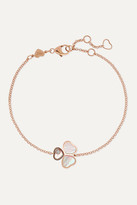Happy Hearts Wings 18 Karat Rose Gold Mother Of Pearl And Diamond Bracelet