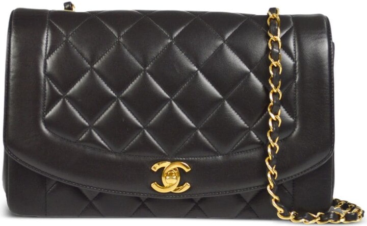 Handbags Chanel Vintage Chanel Diana Handbag Medallion Logo CC Crossbody Hand Bag