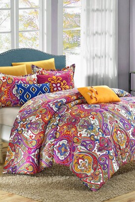 Dei 8 or 6 Piece Reversible Comforter Set Patchwork Bohemian Paisley Print