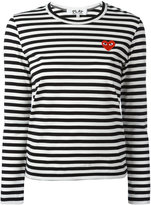 Comme Des Garçons Play logo stamp striped top