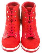 Thumbnail for your product : Louis Vuitton Logo Embossed High-Top Sneakers