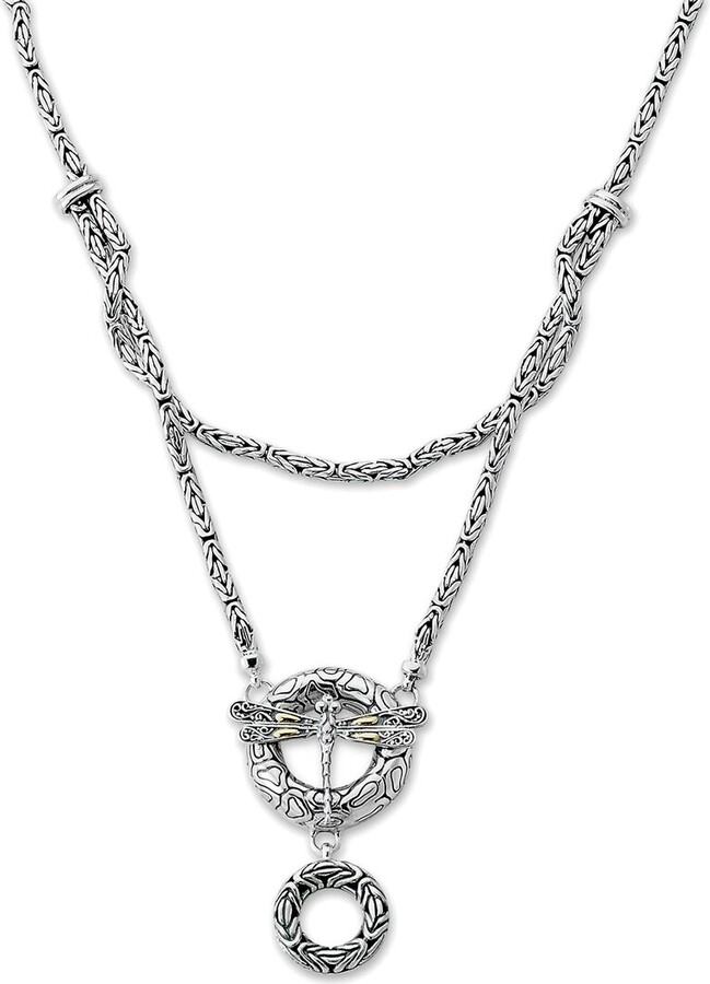 Samuel B. 18K & Silver Dragonfly Necklace