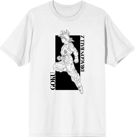 Dragon Ball Z DragonBallZSingleColorGokuAdultWhiteCrewNeckShortSleeveT-shirt-Small