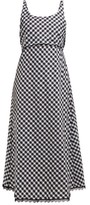 Thumbnail for your product : Thierry Colson Vichy Tessa Sleeveless Open-back Midi Dress - Black Multi