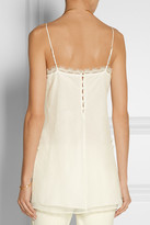 Thumbnail for your product : Adam Lippes Lace and silk camisole
