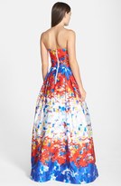 Thumbnail for your product : Milly 'Ava' Print Stretch Sateen Gown