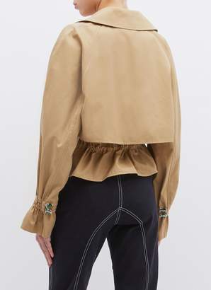 Tibi 'Finn' drawstring waist cropped trench jacket