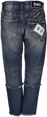 Dolce & Gabbana Cropped Distressed Jeans