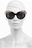 Thumbnail for your product : Dolce & Gabbana Embellished cat eye acetate sunglasses